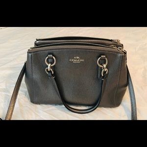 Coach platinum/silver crossbody purse